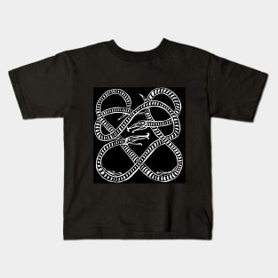 Snake Knot Pattern Inspired by Viking Art Kids T-Shirt